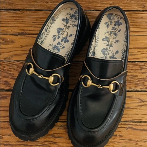 Gucci lug sole loafers
